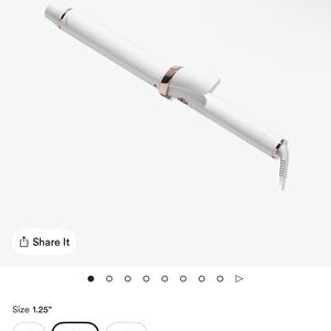 White Curling Iron with Rose Gold Accents